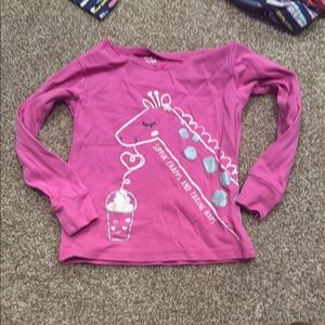 Carter's Pink Long Sleeve Tee with Whimsical Graphic